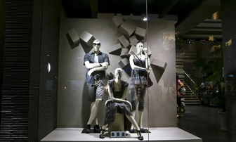 Commercial window mannequin matching