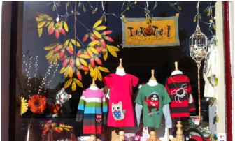 Springtime displays for kids clothing