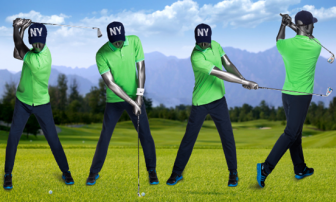 Golf series Mannequin: With a club in hand and a ball in the eye