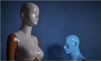 Design of mannequin with magical color collisions