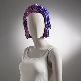 UNA002 Hard Shell Wig 3D Printed Wig Window Display for Fashion Window Display