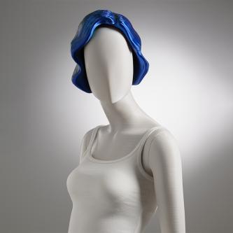 UNA003 3D Printed Wig Window Display Hard Shell Wig for Fashion Window Display